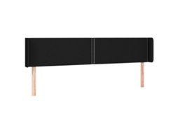 Headboard, Headboards Vidaxl Preto Tecido (183 X 16 X 78/88 Cm)