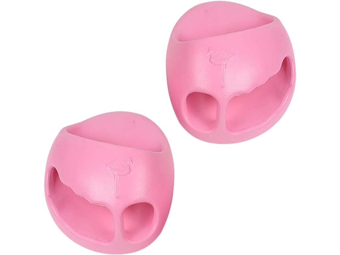 Sapatos De Ioga Femininos Partykindom Com Meia Palma, Corretor De Postura Confortável Em Eva, Rosa, Pacote Com 2 Unidades