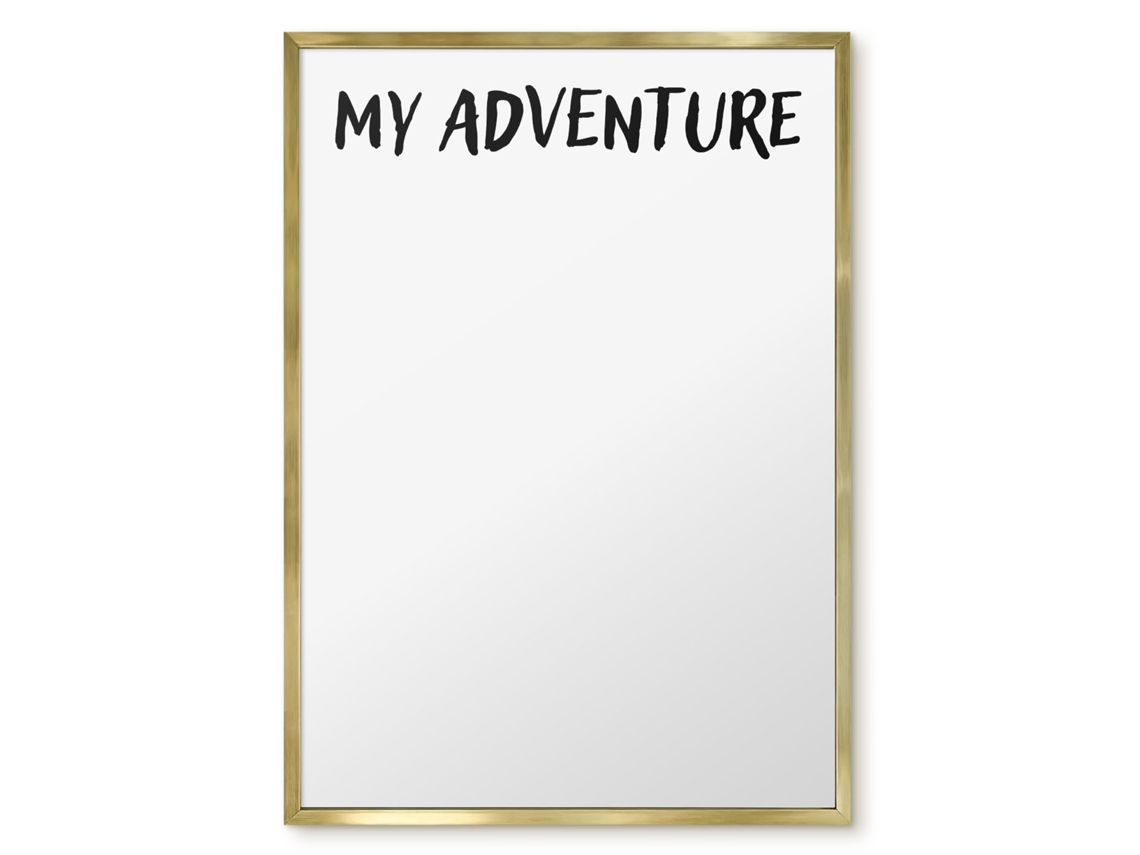 Quadro de vidro magnético Minha aventura para o hall Espelharte (50x70 cm)