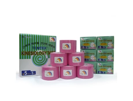 Fita Kinesiológica 5×5 Rosa 6 Un. Temtex