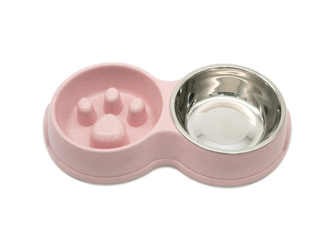 Tigela Dupla de Aço Inoxidável para Ração de Animais de Estimação AQUAFORGE