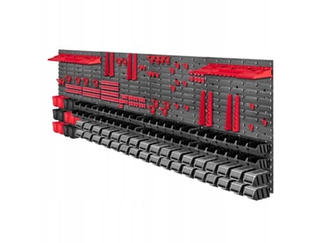 Painel de ferramentas de parede Kadax Garage 232x78 cm 82 caixas 80 alças