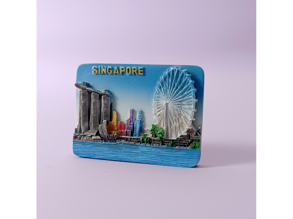 Ímã De Geladeira (hotel Marina Bay Sands De Singapura - Tipo A), Lembrancinha Turística, Ímã De Resina.