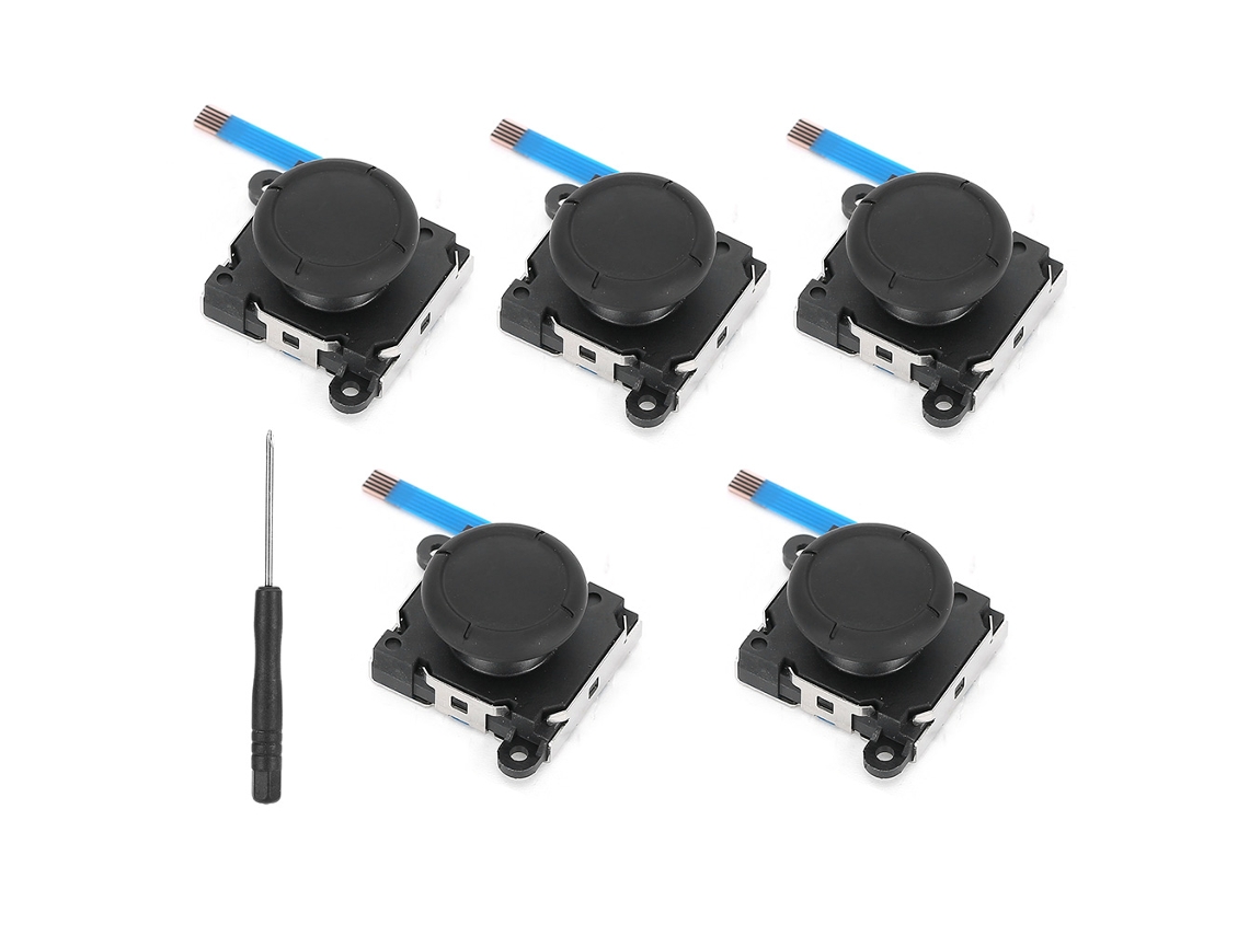 5 Peças Botão De Joystick Tridimensional Com Chave De Fenda Para Máquina De Jogo Switch