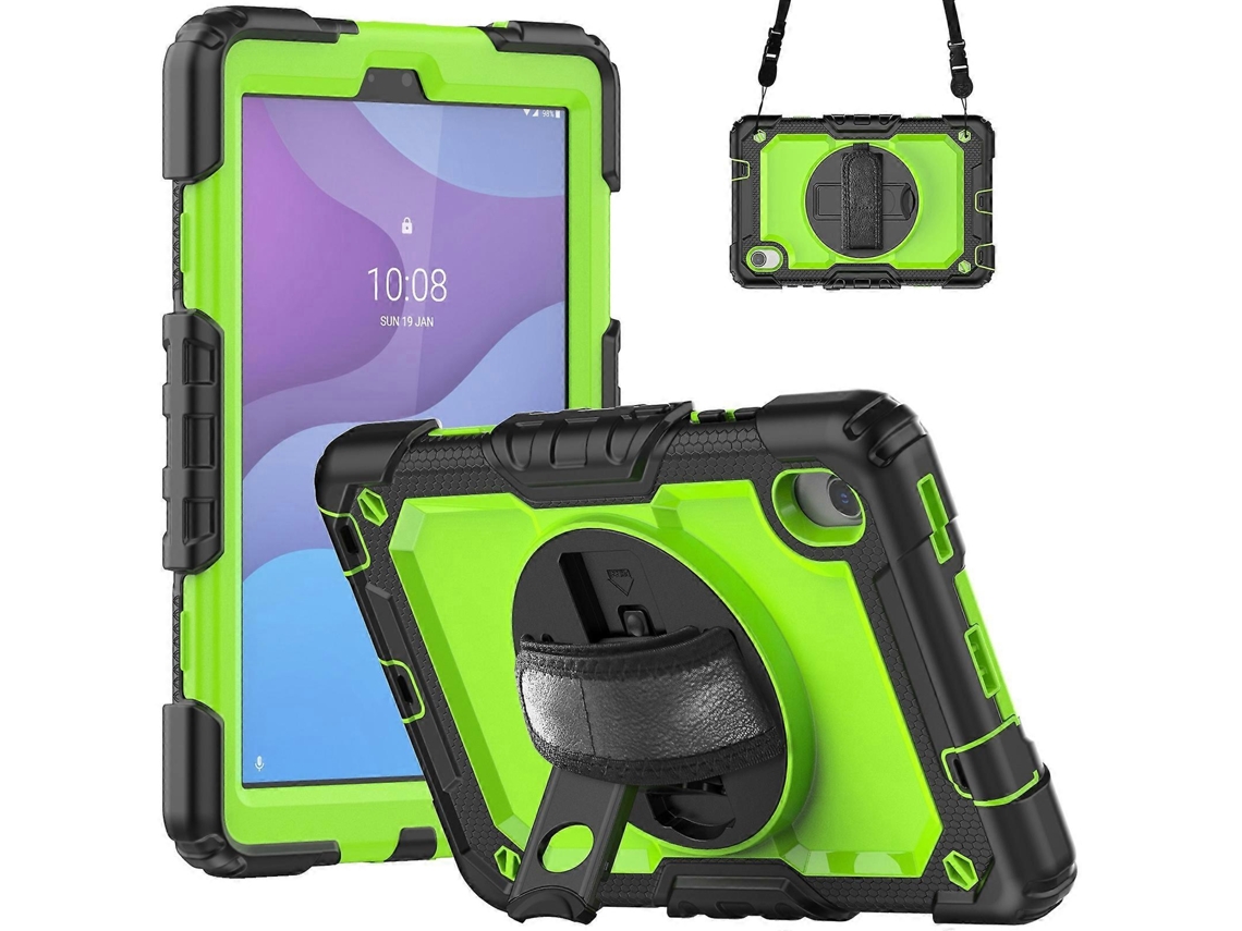 Capa Híbrida De Silicone Para Tablet Lenovo Tab M8 Hd 2020/2019 E Lenovo Tab M8 De 4ª Geração Com Alça De Ombro.