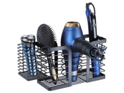 Suporte Para Secador De Cabelo - Organizador Cabelo, Modelador Cachos E Escova Preto