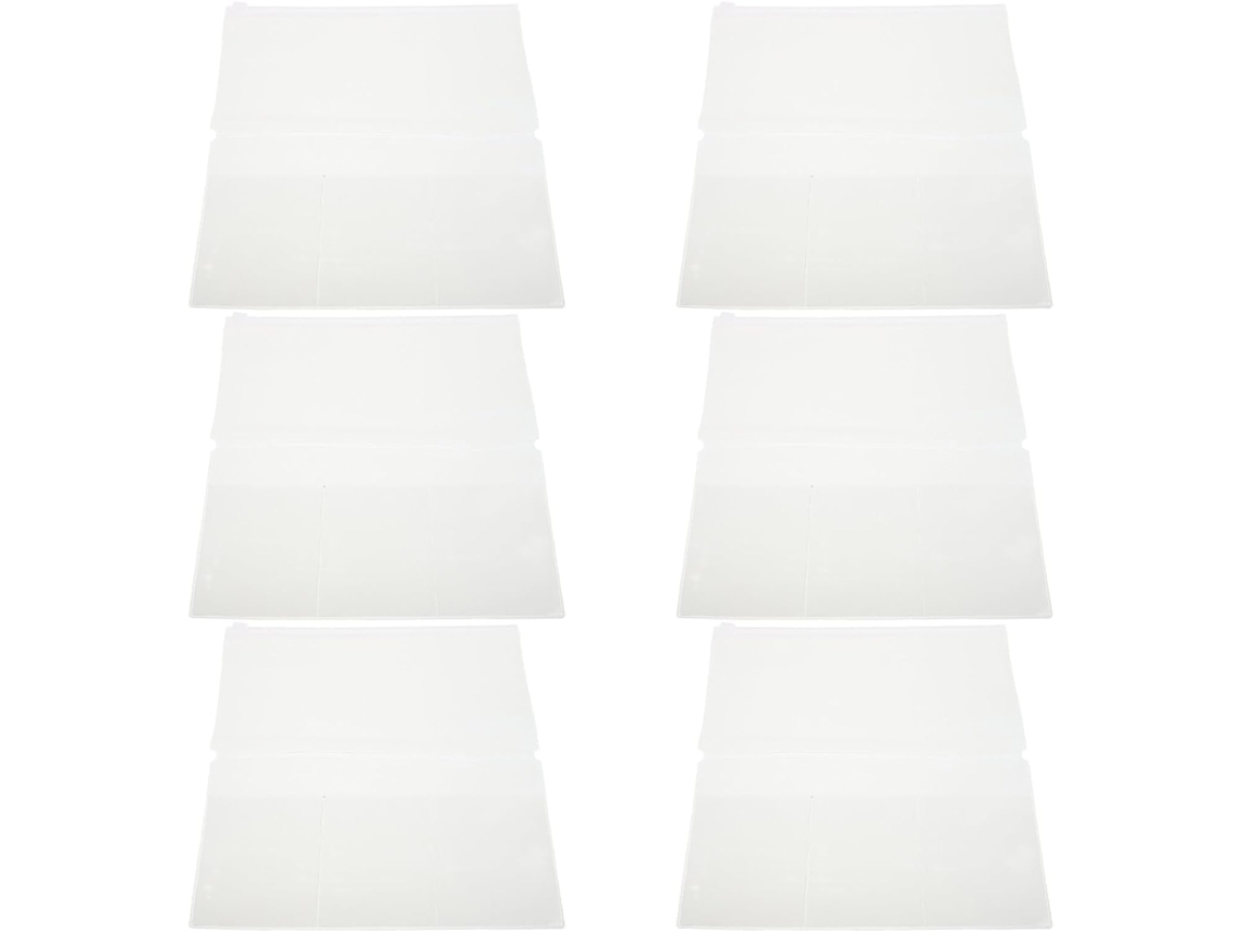 Conjunto de 6 Peças Armazenamento Transparente À Prova D'água com Design em Pvc Fosco e Zíper Suave Bolsa Pr