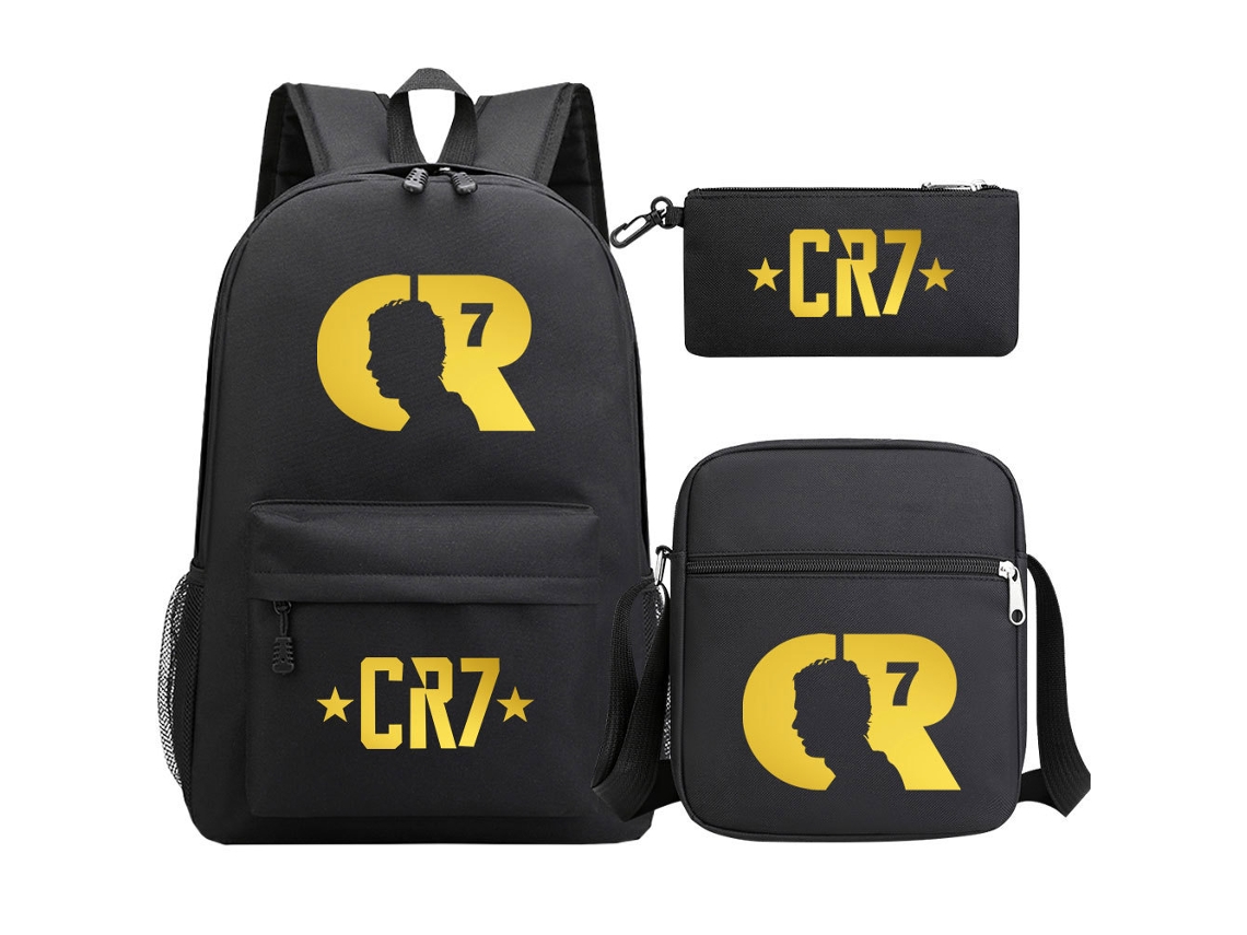 Mochila Conjunto De Três Peças Mochilas Escolares Cr7 Para Estudantes Aquaforge (07)