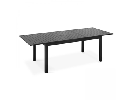 Mesa de Jardim Extensível Retangular (174/238 x 100 x 74 cm) em Alumínio Preto