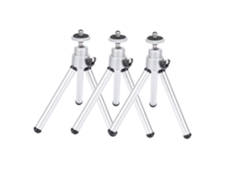 Tripé Télescopio Anti tremor Mini Alumínio Prata 3pcs