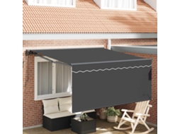 Vidaxl Toldo Retrátil Antracite 350 X 250 Cm Poliéster E Alumínio