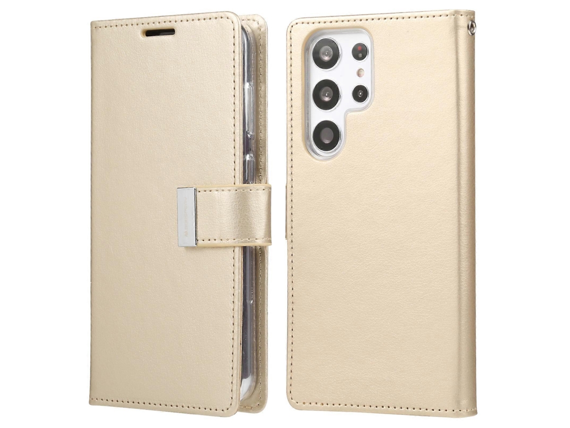 Capa De Couro Com Textura Crazy Horse Para Samsung Galaxy S23 Ultra 5g Goospery Rich Diary