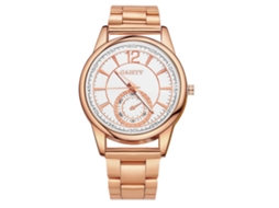 Relógio de pulso masculino Gaiety em liga metálica com movimento de quartzo e mostrador analógico (ouro rosa)