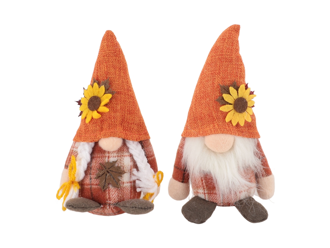 2 Peças Decorativos De Gnomos De Girassol Adoráveis Bonecos De Pelúcia Feitos À Mão Para Férias Festivais E Festas