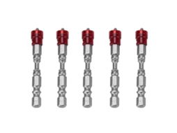 5 brocas para parafusadeira PH2 de aço S2 magnético, 65mm, com colar de parada e cabo hexagonal 1/4