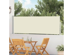 Vidaxl Toldo Lateral Retrátil Para Pátio 100x514 Cm Creme