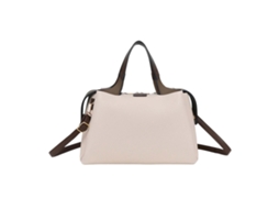 Bolsa De Mão Para Mulher Bicolor Com Fecho Zíper E Alças Contrastantes