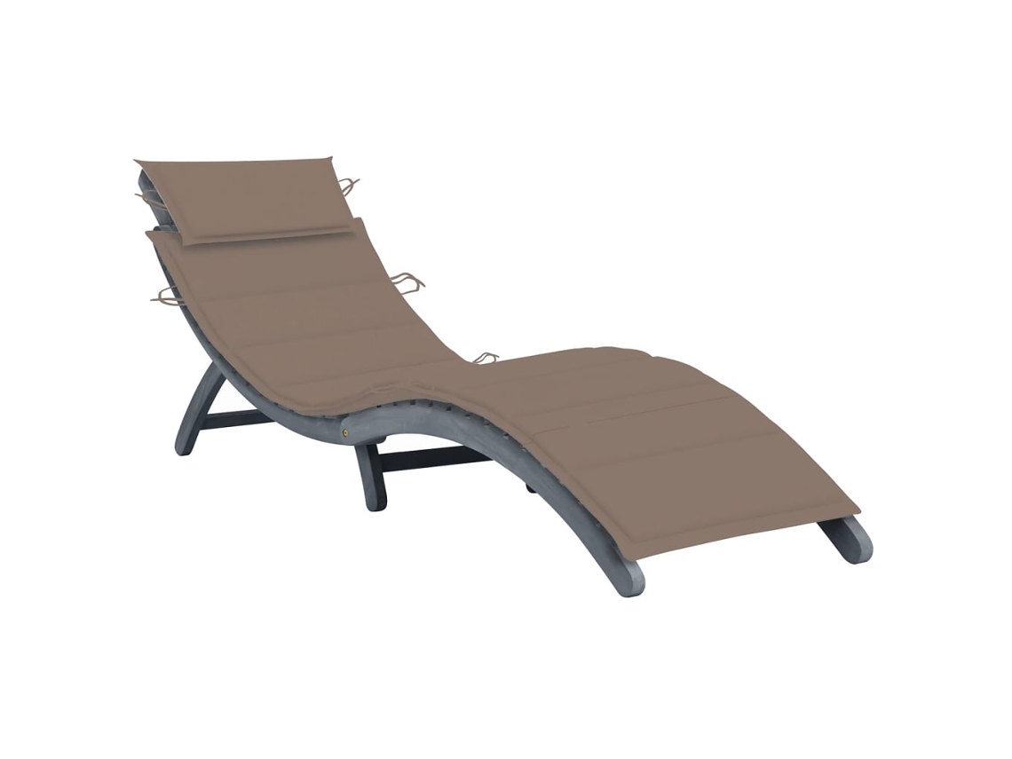 Sun Lounger, Sun Loungers Vidaxl Cinzeto Madeira De Acácia (n/a)