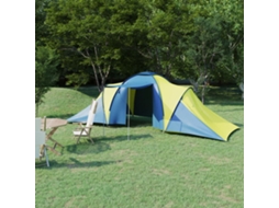 Vidaxl Tenda De Campismo Para 6 Pessoas Azul E Amarelo