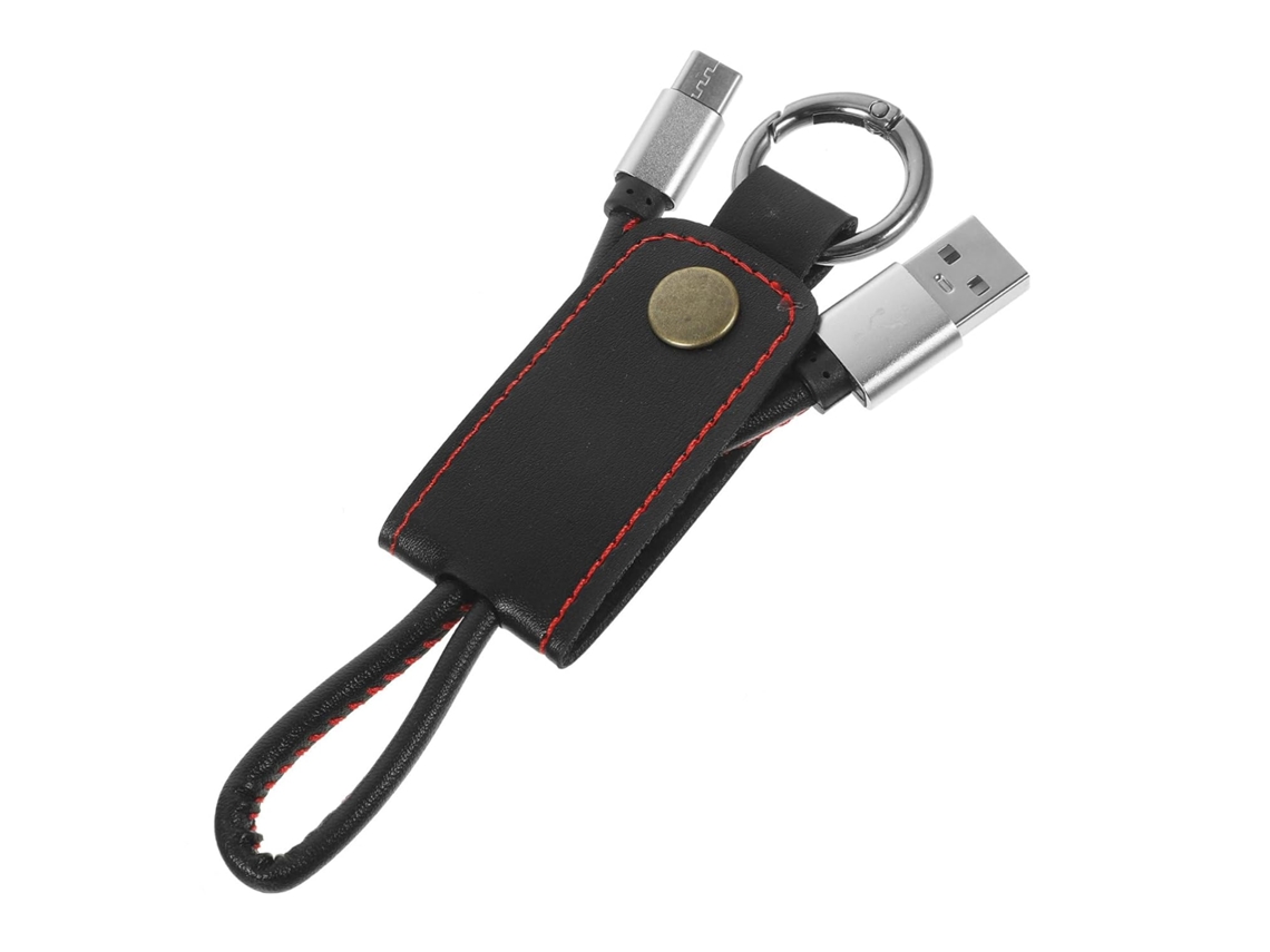 Jortmrd 3 Chaveiros Couro C/ Cabo Usb-c, Android.