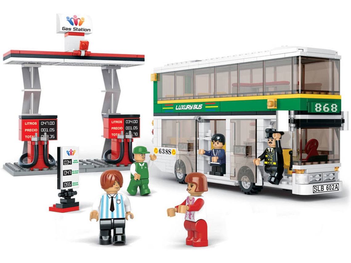Blocos de Construção SLUBAN Town Bus Set Autocarro 2 Andares 403 pcs (Idade Mínima: 6 Anos - 403 Peças)