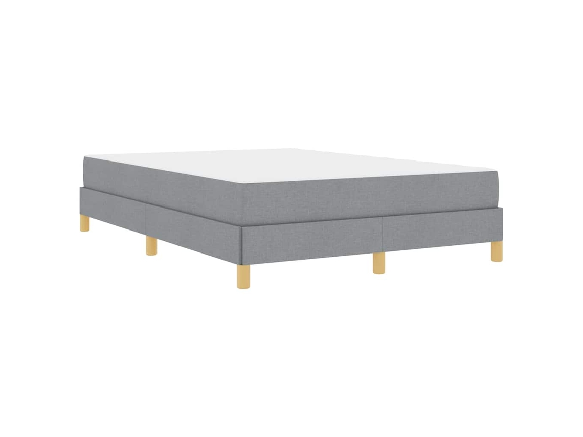 Conjunto 1 Cama Box Vidaxl Cinzento-claro Tecido (160 X 200 Cm)