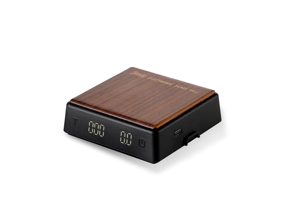Balança Digital Mini para Café, Modelo Mais Recente de 2025, Eletrônica de Cozinha Recarregável, Compacta para Precisão no Preparo de AQUAFORGE