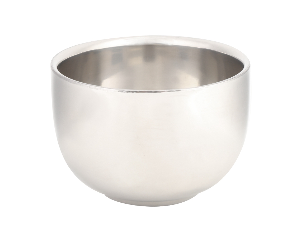 Copo de aço inoxidável para sabonete de barbear masculino