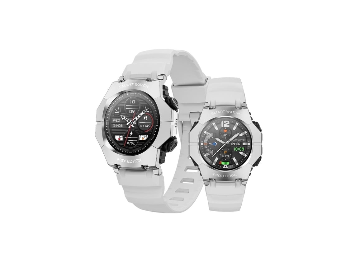 NISSGU Smart Watch Business para Homens Display Amoled de 1.19 À Prova D'Água 5Atm Relógio Fitness Branco