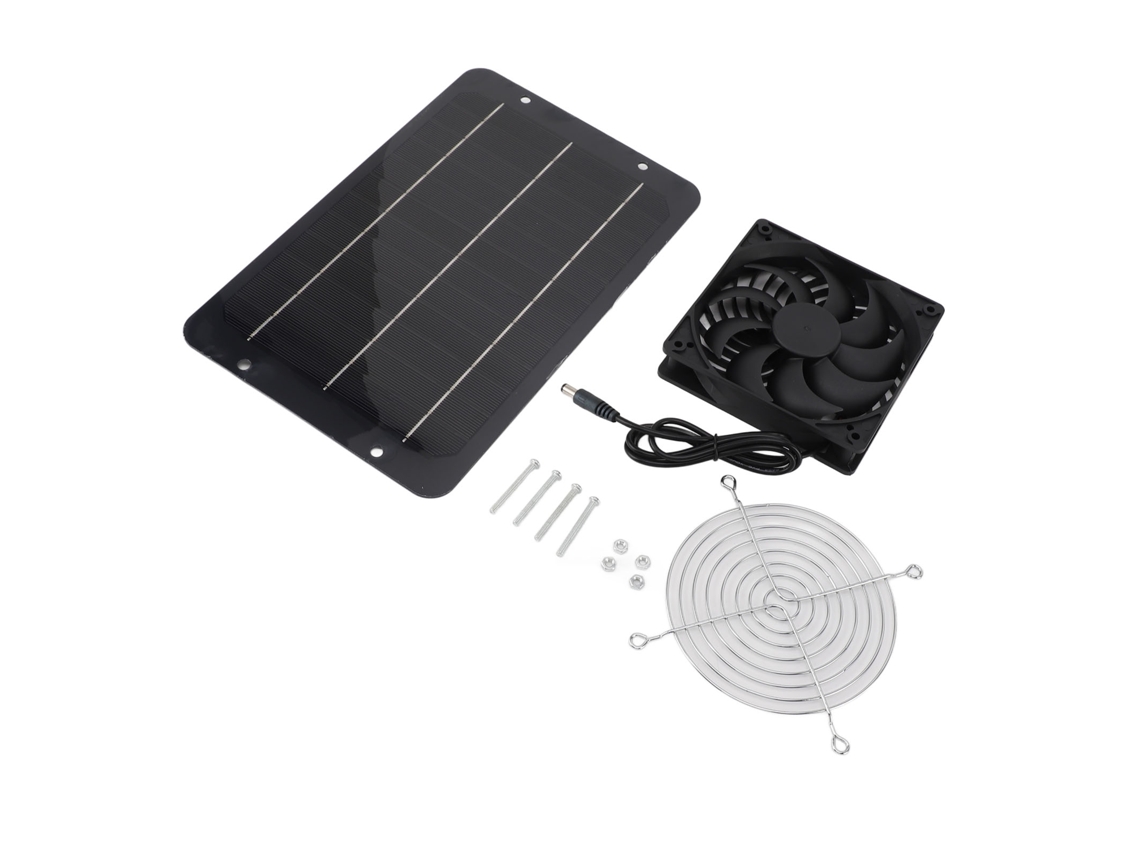 Ventilador Solar Monocristalino Laxiscreed De 7w 12v Para Múltiplos Usos E Eficiência Energética