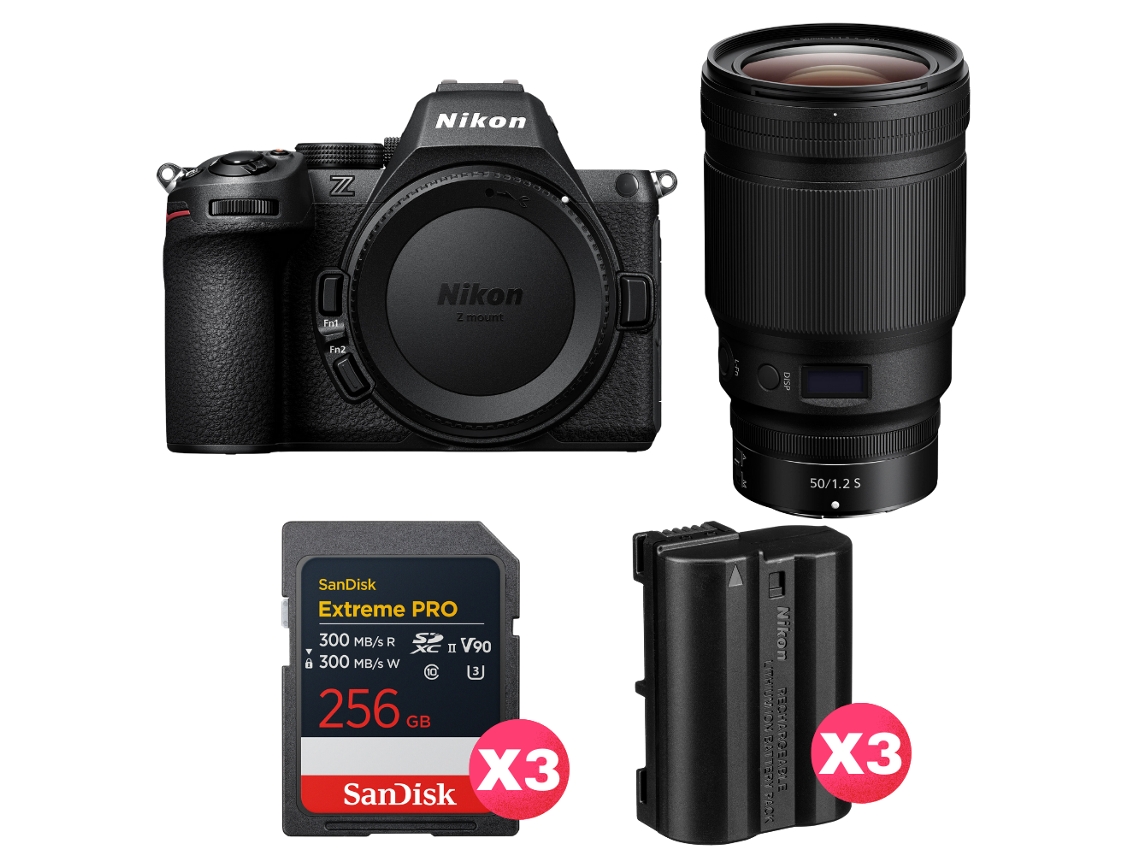 Z5 Ii + 50mm F/1.2 S + 3 Sandisk 256gb Extreme Pro Uhs ii Sdxc + 3 Nikon En el15c + Ebook “20 Dicas para Fotos Que Impressionam” NIKON