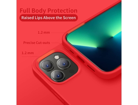 Capa iPhone 13 Pro HONXINM Ultrafina Vermelho