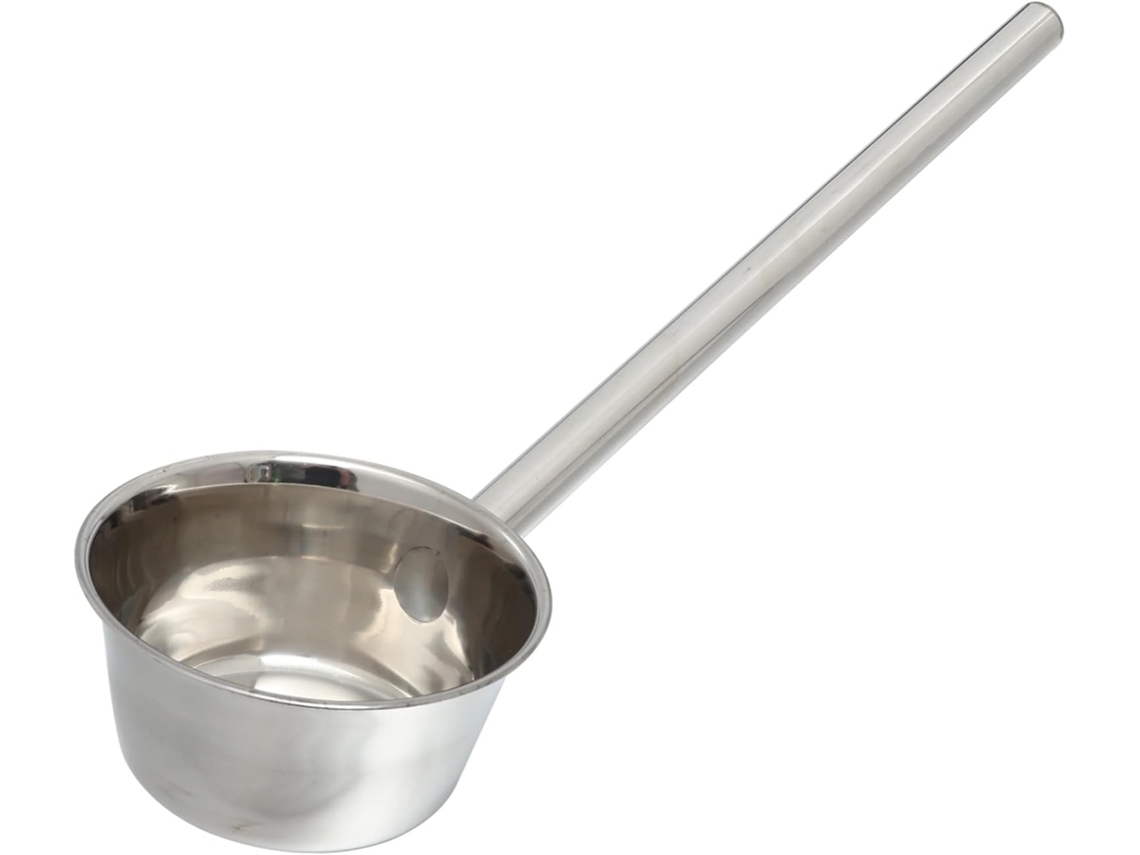 Concha De Metal Resistente Com Cabo, Colher De Sopa Fácil De Limpar Para Cozinha