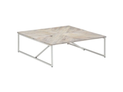 Vidaxl Mesa De Centro 110x110x36 Cm Madeira De Mangueira Maciça