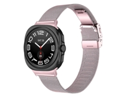 Pulseira De Metal Milanesa Com Fivela De Tartaruga Para Samsung Galaxy Watch Ultra 47mm / Ultra 2025