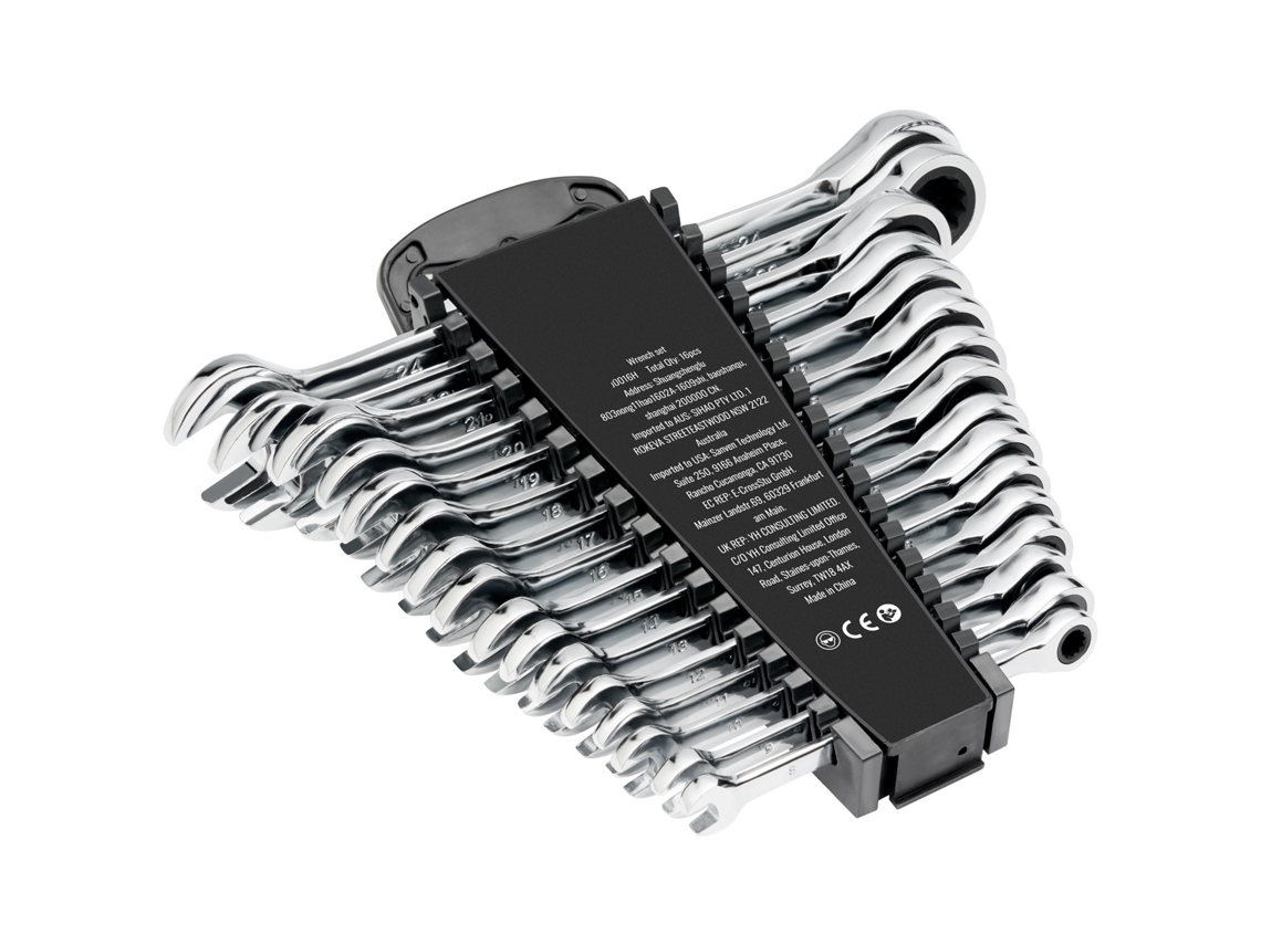Conjunto De Chaves Combinadas Succebuy Com 16 Peças, De 8 Mm A 24 Mm