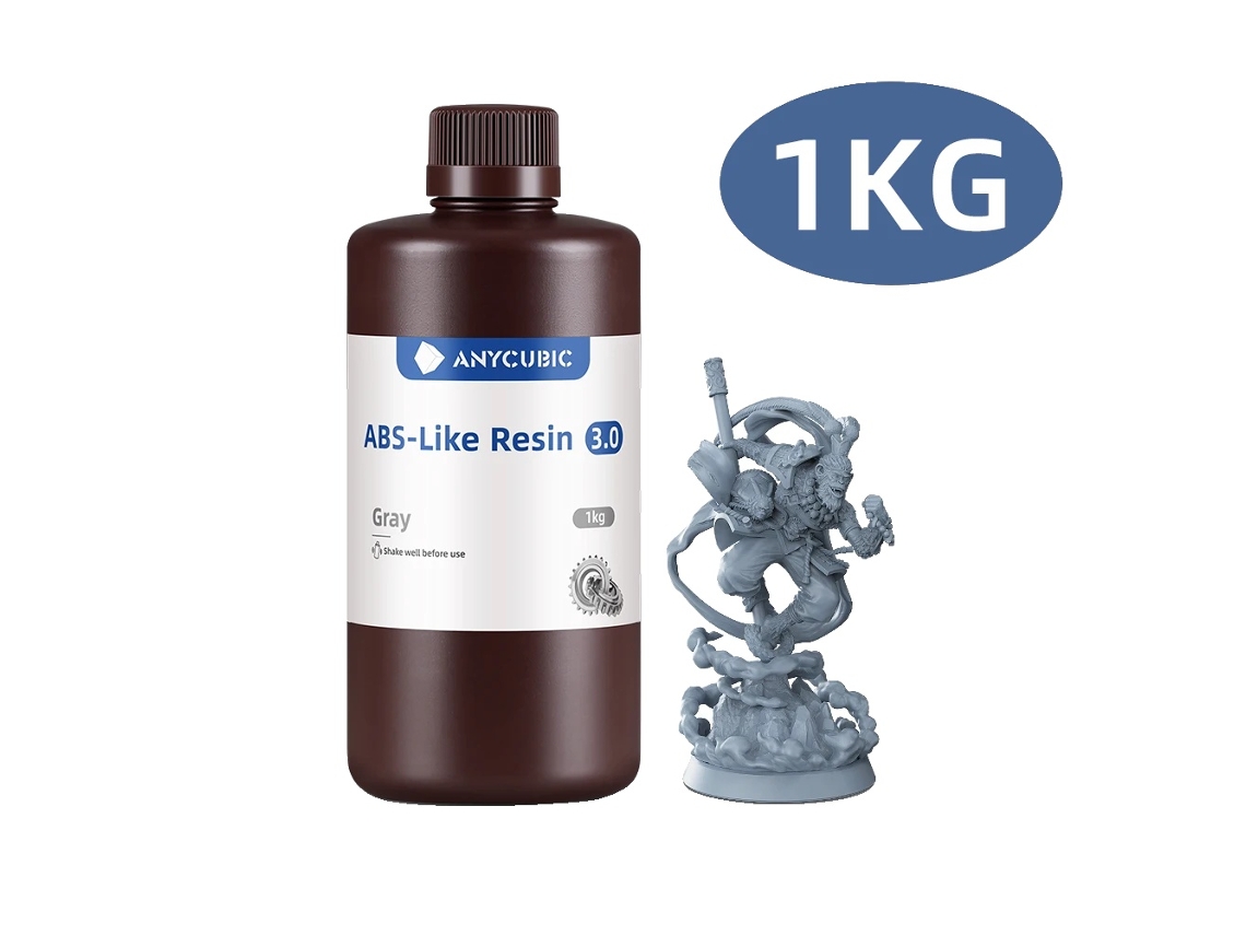 Resina Abs-like, Alta Resiliência, Mínimo Odor, Cinza