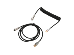 Aetheria cabo de Teclado Mecânico Gamer Double Sleeve Coiled Usb C para Usb a Conector Metal