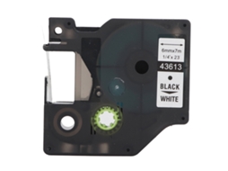 Cinta para Etiquetadora 6mm Ancha 7m Larga Impermeable Resistente Al Aceite para Pl200 Lmpc 16596 Negro Sobre Blanco D1
