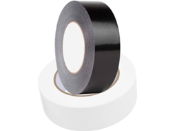 Papel De Ducto 20 M X 20 Mm - 2 Rolos - Impermeável - Extra Resistente - Adesivo - Alta Adesão - Preto/branco