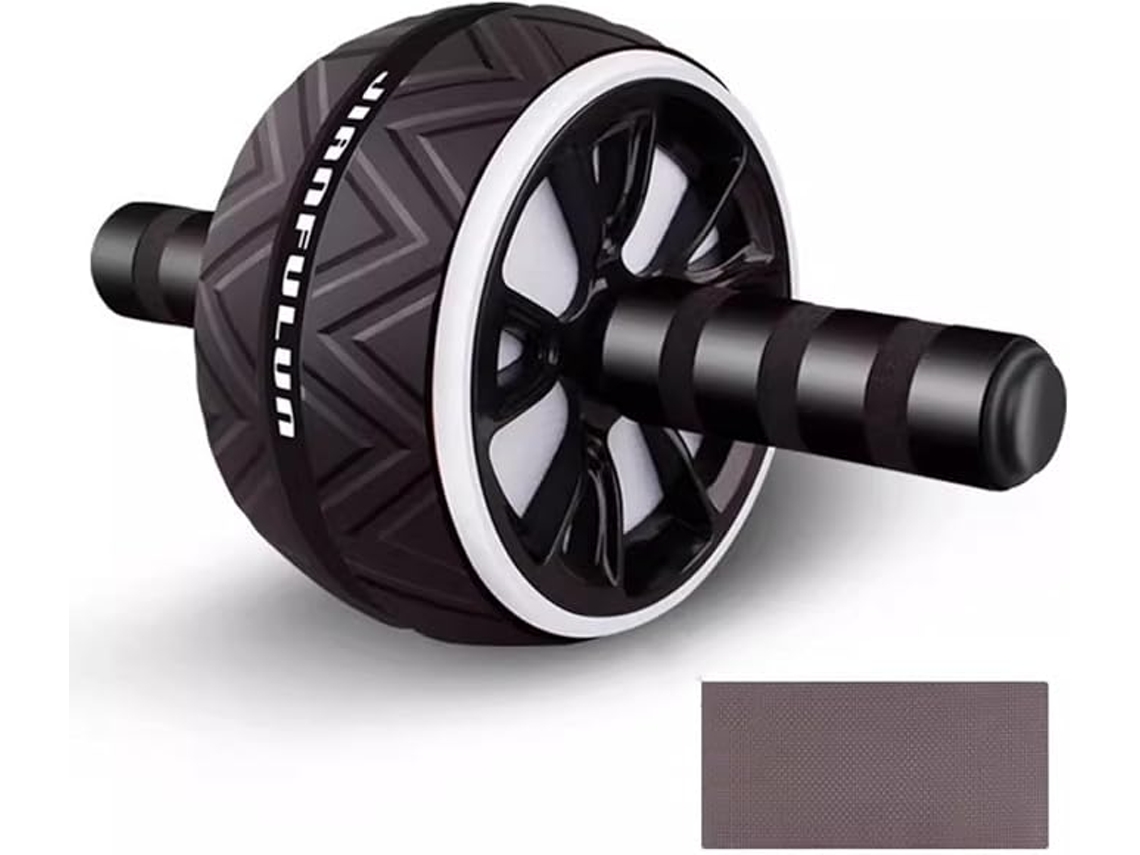 Roda Abdominal E Joelheiras, Equipamento Para Treinamento De Força Abdominal E Do Core, Preto Panoona