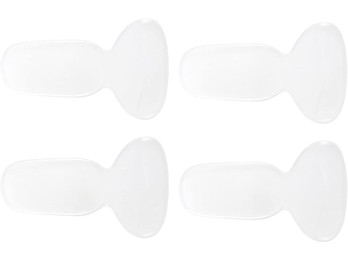 Packove 2-pares De Palmilhas Silicone Espessas Para Calcanhar, Protetores De Calcanhar Transparentes Para Cuidado Dos