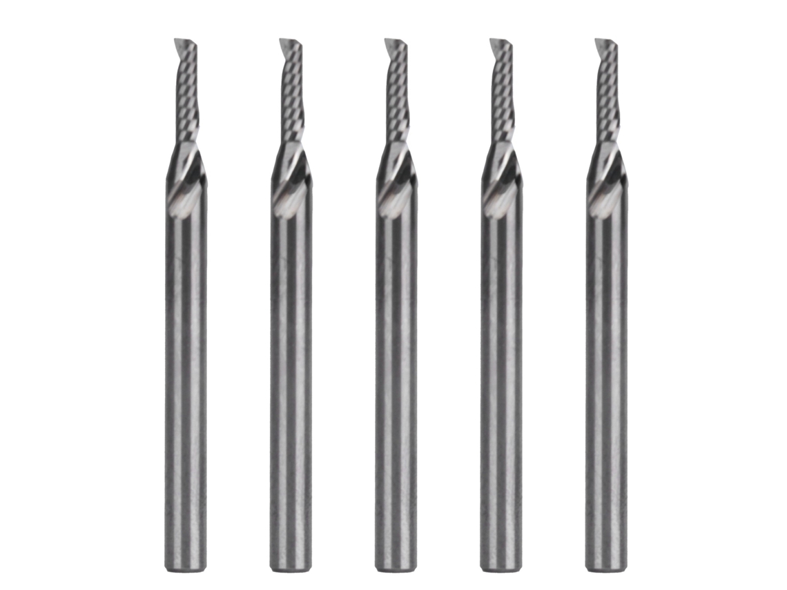 Laxiscreed Broca De Fresar Espiral De 5 Peças 3.175x2x8mm Resistente Ao Desgaste