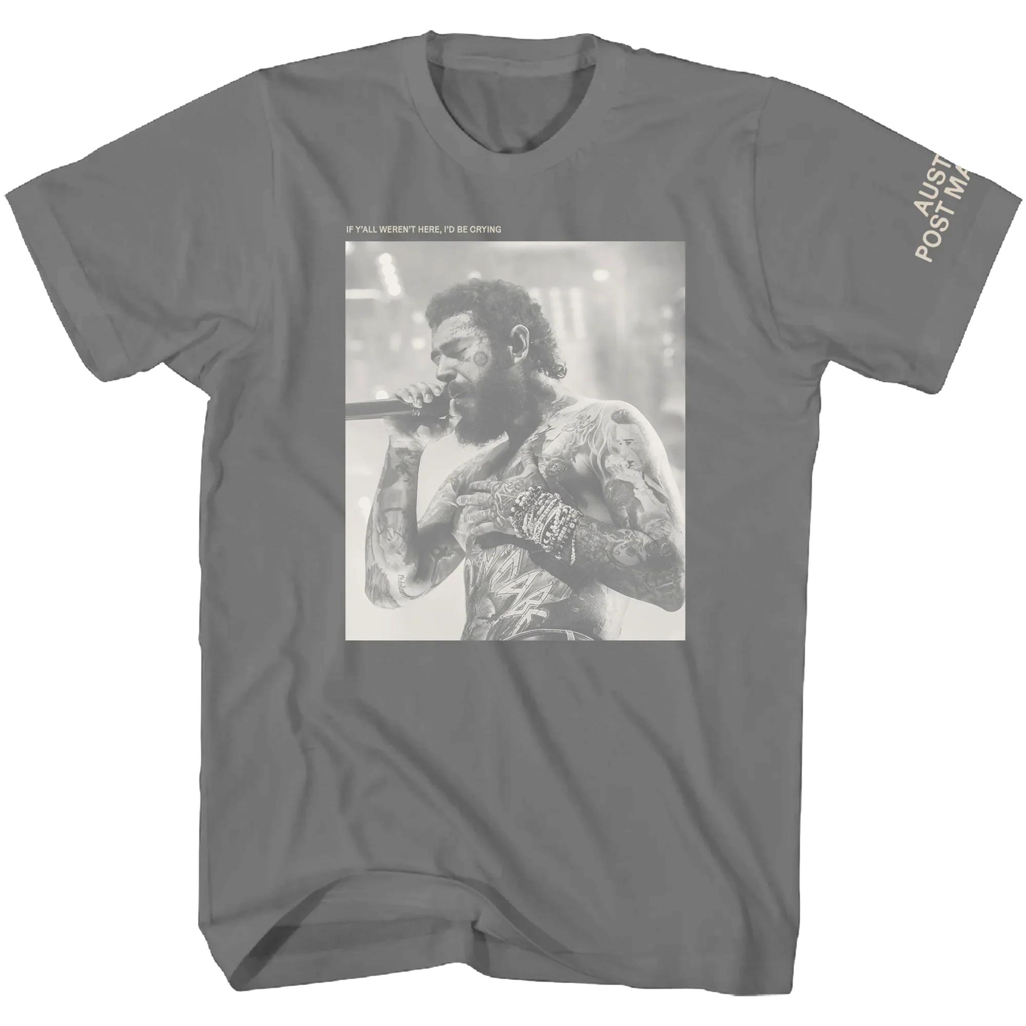 Post Malone If Y'all Weren't Here I'd Be Crying 2023 Tour T-shirt Unisex Rockinstone Size:xxl