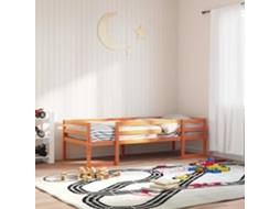 Estrutura De Cama Infantil 80x200 Cm Pinho Maciço Castanho-mel