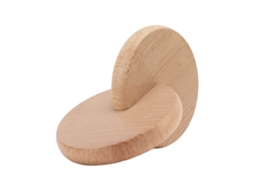 Ats 2pcs Juego de Discos Entrelazados de Madera Beech Montessori para Desarrollo Bebé, Juguetes Educativos Iniciales