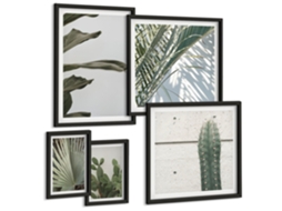 Conjunto De Pinturas Acentos Vegetais Modernos Espelharte (5 Peças)