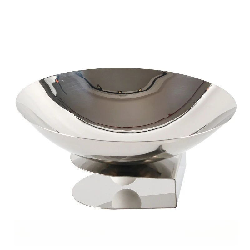 Fruteira de Metal, Prato Requintado e Exclusivo para Petiscos e Doces. MDUG (esfera Branca)