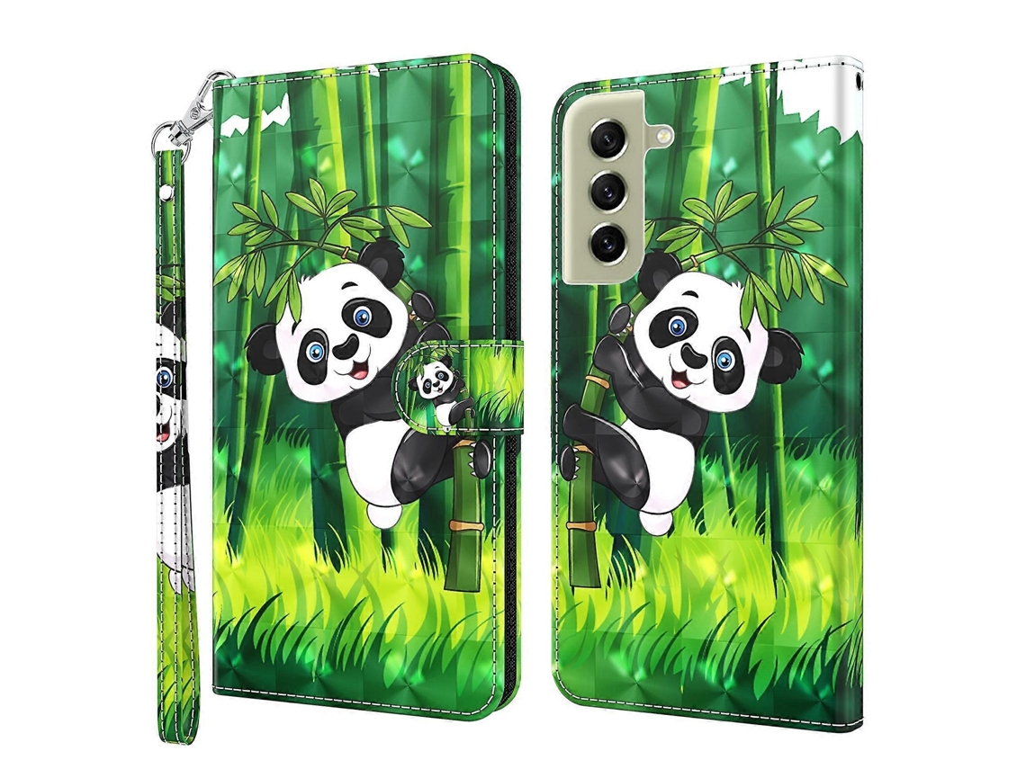 Capa De Celular Tpu Couro Pu Com Padrão De Pintura 3d Para Samsung Galaxy S22 5g