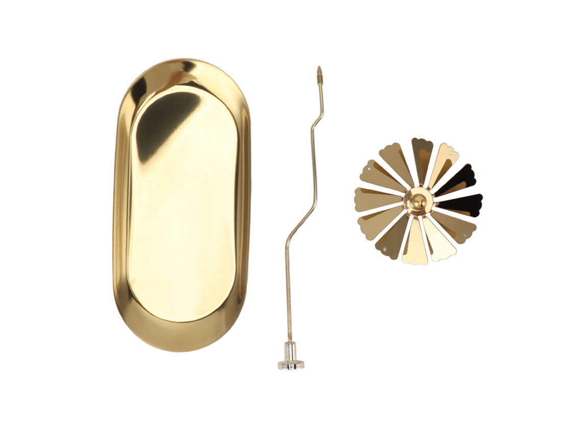 Suporte Giratório de Velas Rotativo Prato Oval Inox Natal Presente
